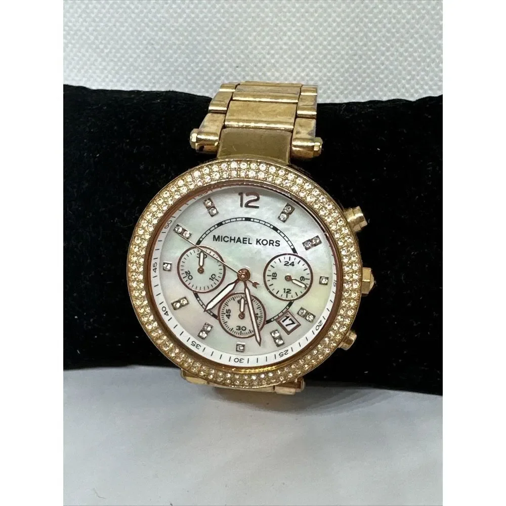 Michael Kors Parker MK5491 Women's Gold Stainless Steel Analog Dial Watch NUL32